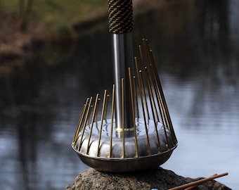 Whalophone - Turtle Drums classic waterphone - 24 brass rods- bag & mallets free! Different handle colours! Last minute 5% Discount!