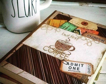 But First Coffee Journal Notebook Smashbook Art Journal Unlined Pages Gift for Her Gift for Him All Occasion