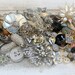 Costume Jewelry Lot/Wearable and Broken/2" Silver Spoons/Rhinestones/Crafts/Repairs/Vintage/Antique/Mod/Necklaces/Brooches/Earrings/Buttons