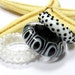 SMAUGGS handmade beadset "Rings" (3pc, 26mmx6mm), glass, black, white