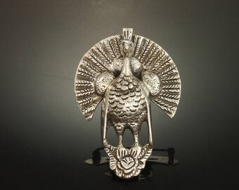 Vintage Sterling Silver Turkey Brooch