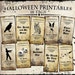 18 Halloween Labels, Vintage Apothecary Labels, Halloween Tags, printable paper craft hobby instant download digital collage sheet