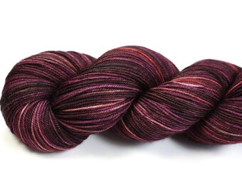 Mulled Cider--hand dyed sock yarn, Yak, Merino and Nylon, (437yds/100gm)