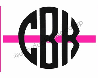 Barbell Monogram Vinyl Decal