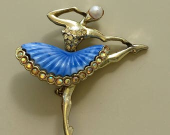 Vintage Ballerina Brooch