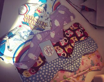 Menstrual Pads, Cloth Pad Set, Reusable Pads, Reusable Cloth Pads, CSP, WSP, Sanitary Pads, Cloth Pads, Mamacloth, Mama cloth
