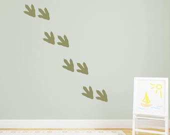 Dino Footprints Wall Decal -Dinosaur Decal, Vinyl Wall Decal, Dino Decal, Dinosaur Art, Animal Tracks, Dinosaur Nursery, Dino Theme