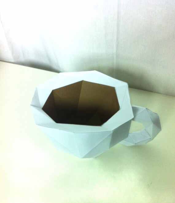 Cup papercraft. You get a PDF digital file with this template