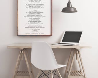 Poem Art Desiderata Print, minimalist poster, Max Ehrmann Literary Poster, literary quote print, motivational poster, modernist wall art