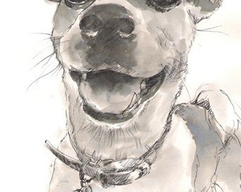 Custom pet portrait A4 & A3
