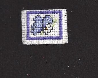 Doll's Cross-stitched Clutch Purse