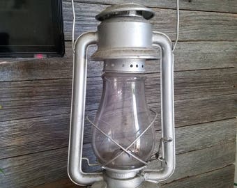 Vintage Hibbarb Spencer Bartlett & Co No. 2 railroad lantern.
