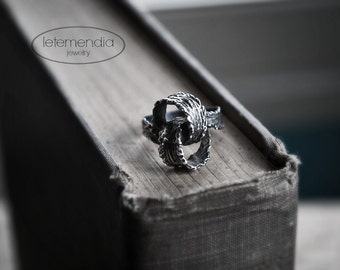 Vintage Knot Ring 1980's Sterling Silver, US Size 8, Chunky, Letemendia Jewelry