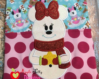 Snowgirl 1 Applique Design