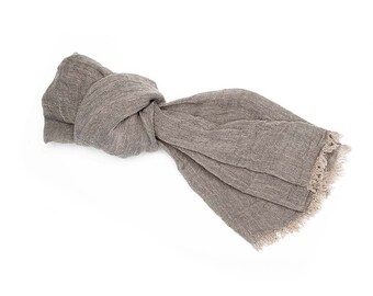Linen scarf, linen scarve, natural scarf, man women scarf, spring accessory