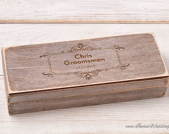 Groomsmen Gift Box Personalized Cigar Box Will You be My Groomsman Custom Cigar Box Best Man Gift Groomsman Cigar Gift Box Wedding Gift Box