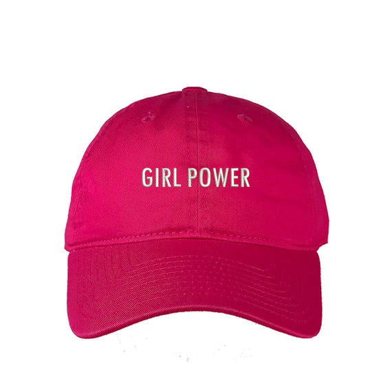 GIRL POWER Dad Hat, Embroidered "Girl Power" Feminism Hat, Low Profile Feminist Girl Gang Baseball Cap Hats, Many Colors Available