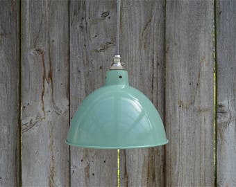 Vintage green grey industrial small hanging light pendant ceiling lamp shade BL2SR4