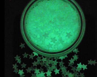 Sirius - Glow In The Dark Star Shaped Cosmetic Body & Face Glitter For Festival And Creative Makeup, Slime And Crafts