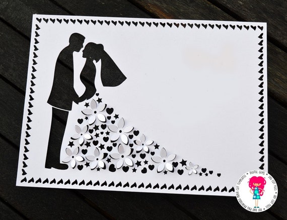 3d wedding paper cut template svg cutting file for cricut / 3d wedding paper cut template svg cutting file for cricut /, Presentation templates