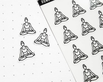 Yoga Stickers, Exercise Stickers, Fitness Stickers, Happy Planner, Erin Condren Planner Stickers, Workout Stickers, Planner Accessories