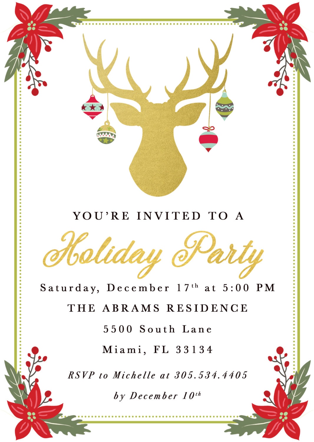 Free Holiday Invite Printable Templates DocTemplates