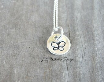 Butterfly Necklace - Sterling Silver Butterfly Necklace - Silver Butterfly Necklace -Minimal Necklace - Sterling Silver Necklace