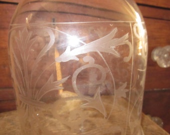 etched glass cloche large garden cloche glass dome display garden