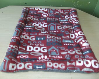 fleece dog mat, dog crate mat, pet bed, custom order, high sides pet bed, made to order