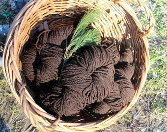 Heavy Worsted weight natural brown Cormo - x yarn - 150yd / sk - approx 4oz./sk