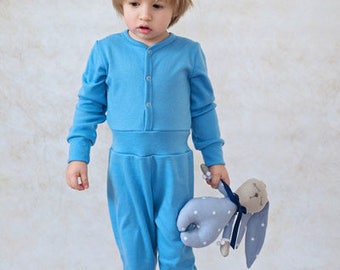 Merino wool one piece unisex baby onesie pajamas