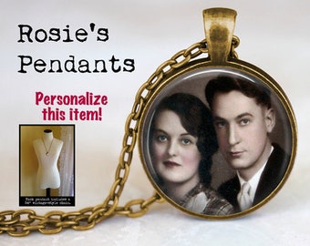 PHOTO NECKLACE Jewelry - Your Own Photo as a Personalized Customized Pendant Necklace - Picture Necklace - Ancestor Necklace