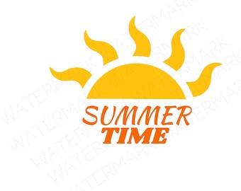 Summer SVG & Studio 3 Cut File Stencil Decal Files Logo for Silhouette Cricut SVGs Cutout Cutouts Stencil Summer Sping Sun