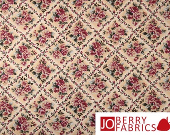 Village Rose Squares Fabric