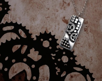 Silver Clockwork Pendant
