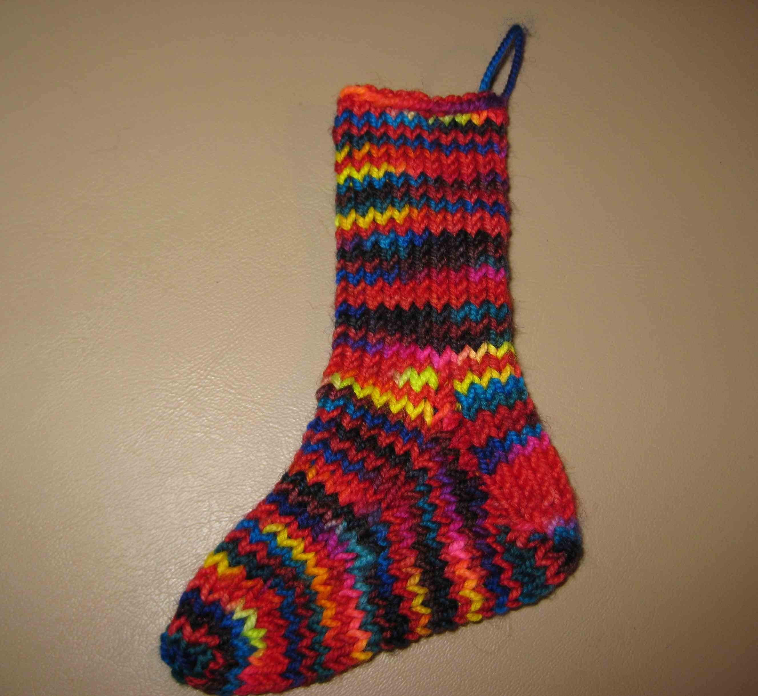 Insouciant Studios Handknit Mini Merino Sock Stocking Decoration Ornament Baby Insouciant Studios Handknit Mini Merino Sock Stocking Decoration Ornament Baby