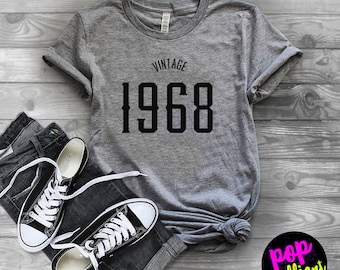 50th Birthday Gift For Women & Men - 50th Birthday Shirt - Vintage 1968 T-Shirt-50th Birthday Graphic Tee-50th Birthday Gift ideas-Tees A157