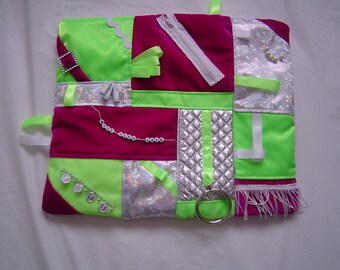 Fidget/Dementia/Anxiety/Sensory activity quilt/blanket