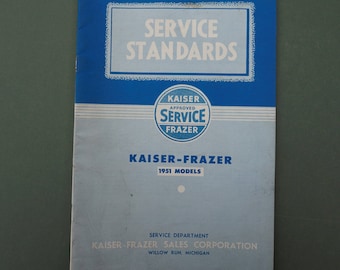 1951 KAISER-FRAZER Service Standards Specifications RARE manual