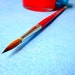 Watercolour Brush,Vintage Paint Brush,Red,Fine Art,Back to School,Graduation Gift,Kolinsky Sable,Masters Degree,MFA,Artist,Painter,EPSTEAM