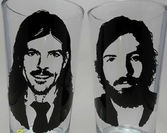 Hand Painted Glass, Painted Pint Glasses, Avett Brothers, Music