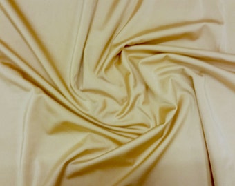 Ivory - Plain Lycra Spandex Stretch Fabric Material - 150cm (59") wide per metre / half