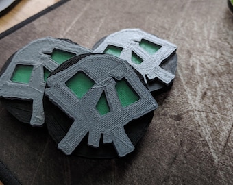 Skeleton Fortress Key - Sea of Thieves (3D printed, hand painted)
