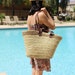 Jute Trim French Market Bag, French Market Basket, Straw Tote, Straw Bag, French Basket, Shopping Basket, Eco Friendly Bag, Moroccan Bags