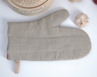 Natural Grey linen Oven Mitt Pot Holder Oven Gloves Potholder Cooking gloves Kitchen Gloves Natural linen potholder Burlap potholders