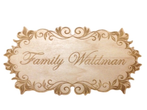 Personalized Family Name Sign Door sign Wood Engraved Sign Personalized Family Name Sign Door sign Wood Engraved Sign