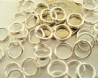 10 Sterling Silver Split Rings 6mm