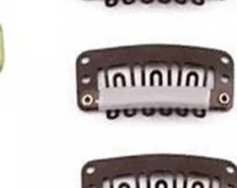Brown DIY Clips for Clip in Extensions 10pcs E39
