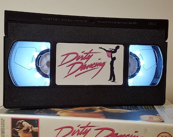 Retro VHS Lamp Dirty Dancing Night Light Table Lamp. Order any film, movie, series, or actor! Great Personal Gift! Mothers Day Mothers Day