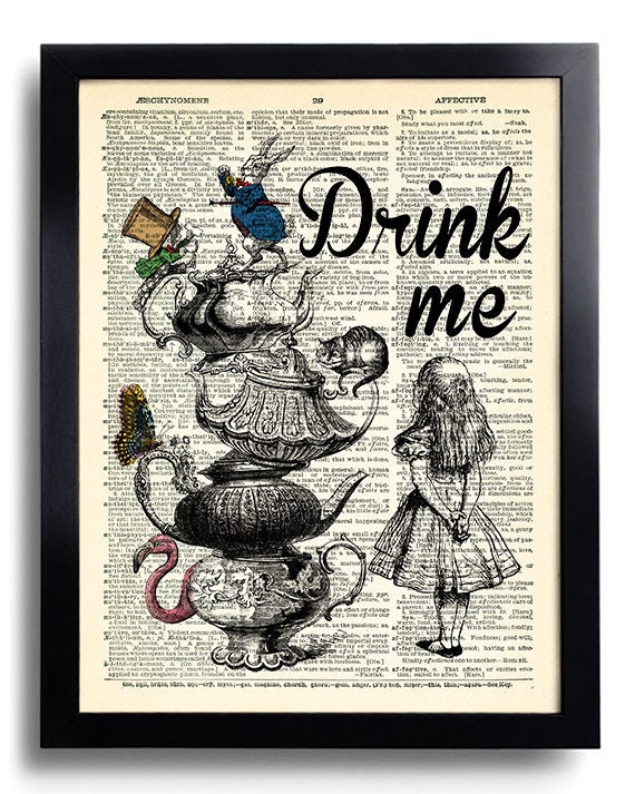 Alice in Wonderland Wall Art Poster Art Alice in Wonderland